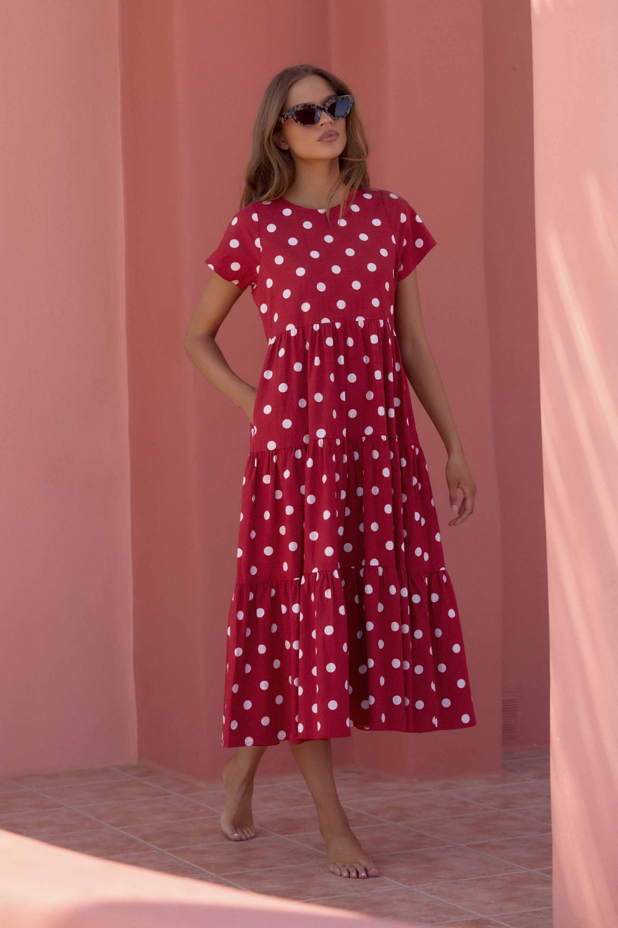 Mili Dress In Chili