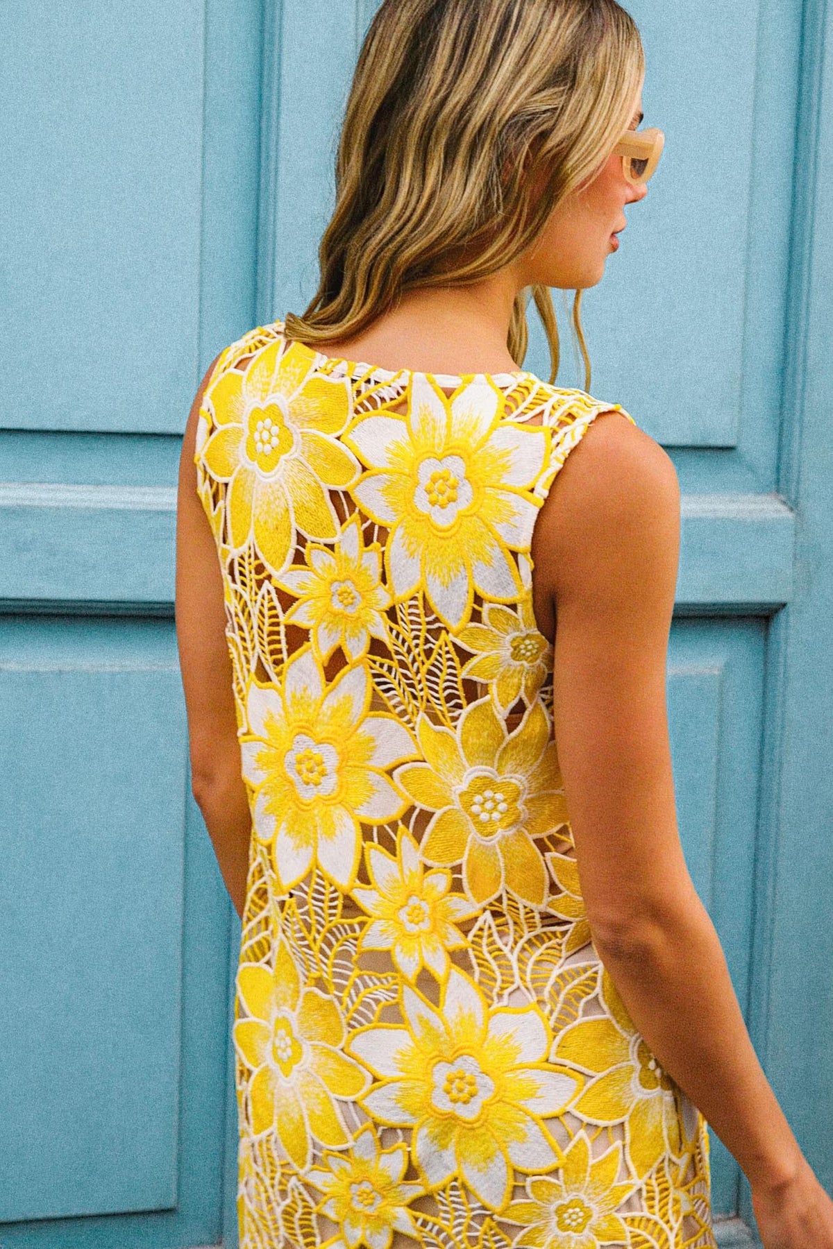 Poolside Mini Dress In Sunflower