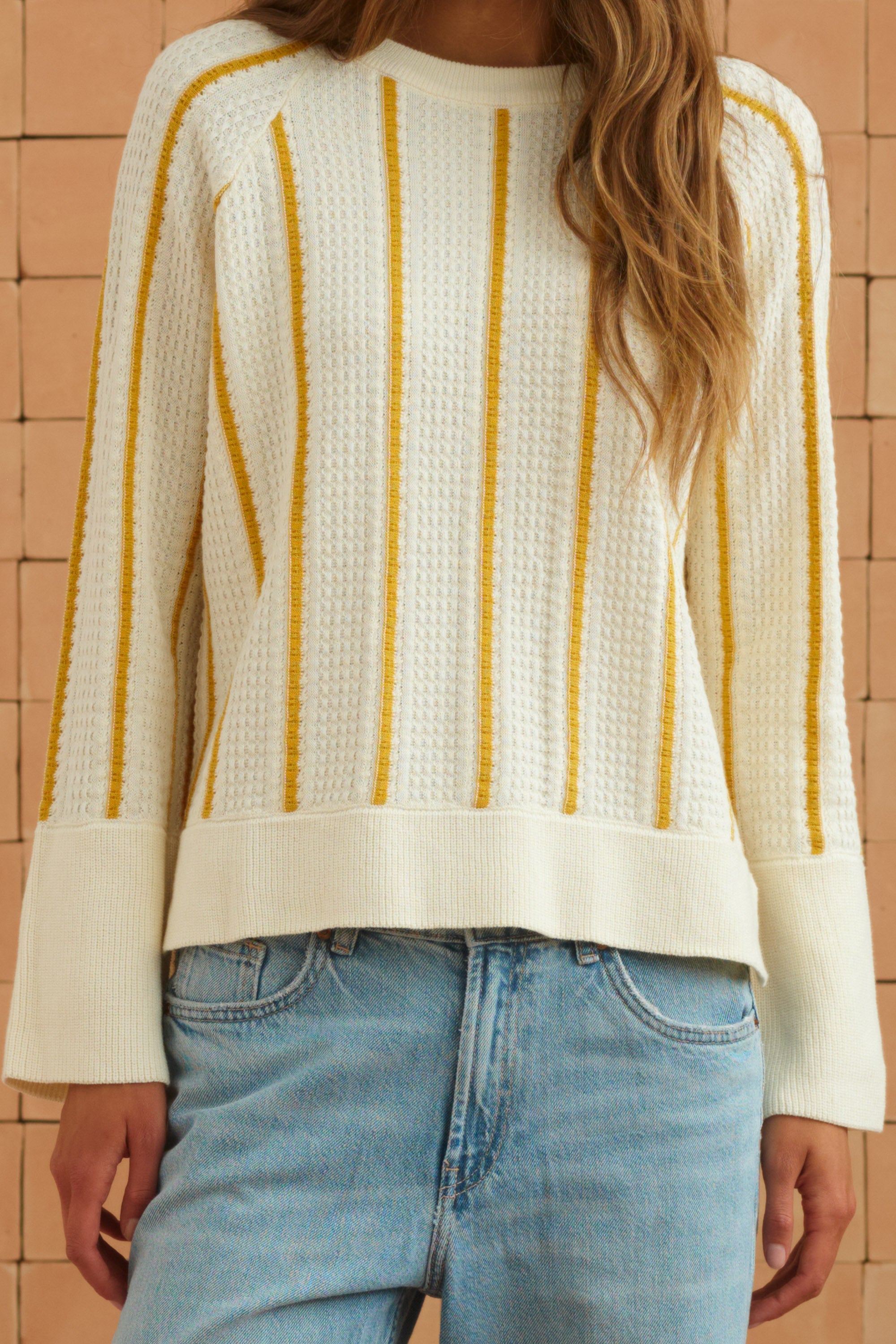Peppa Sweater In Turmeric Stripe