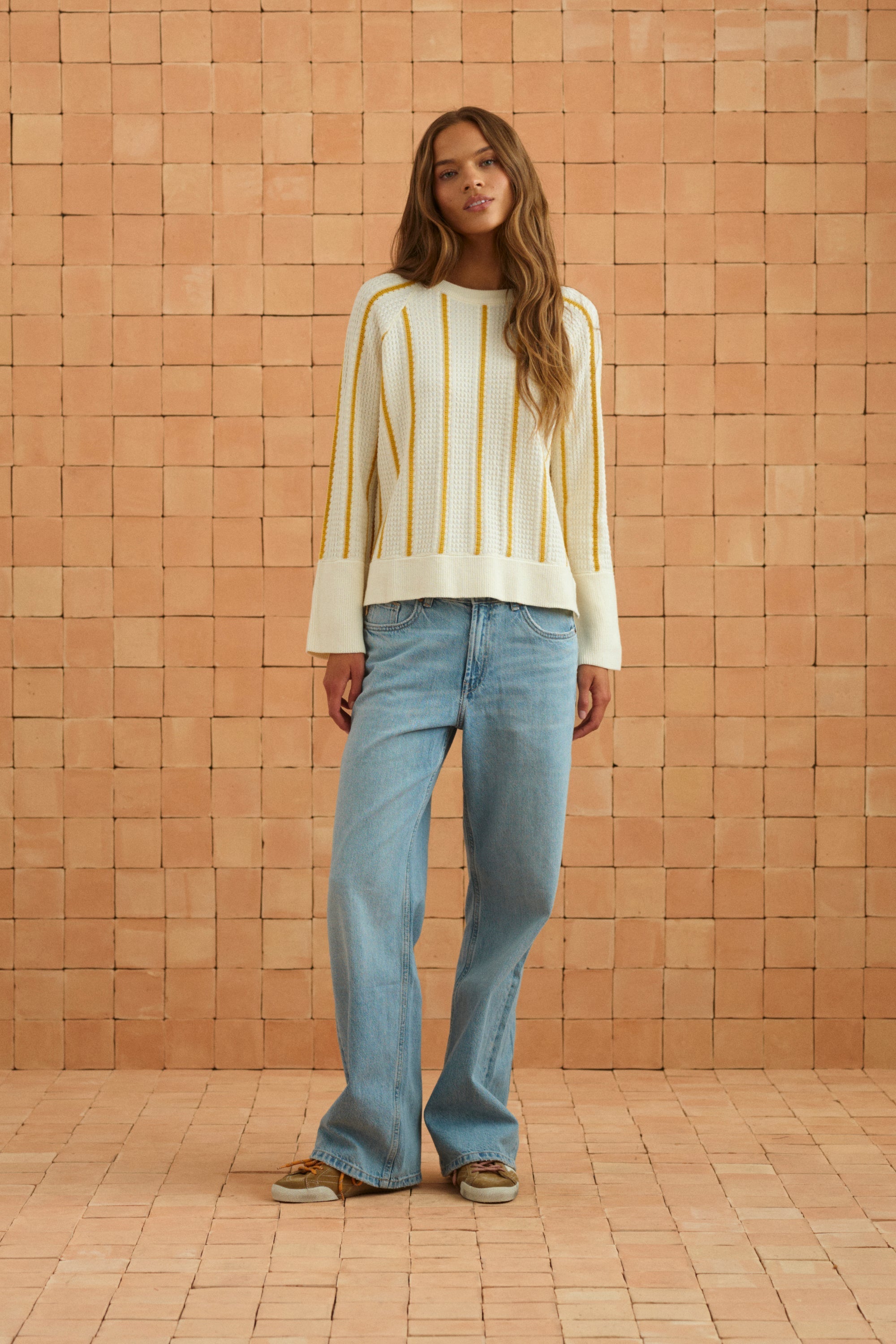 Peppa Sweater In Turmeric Stripe