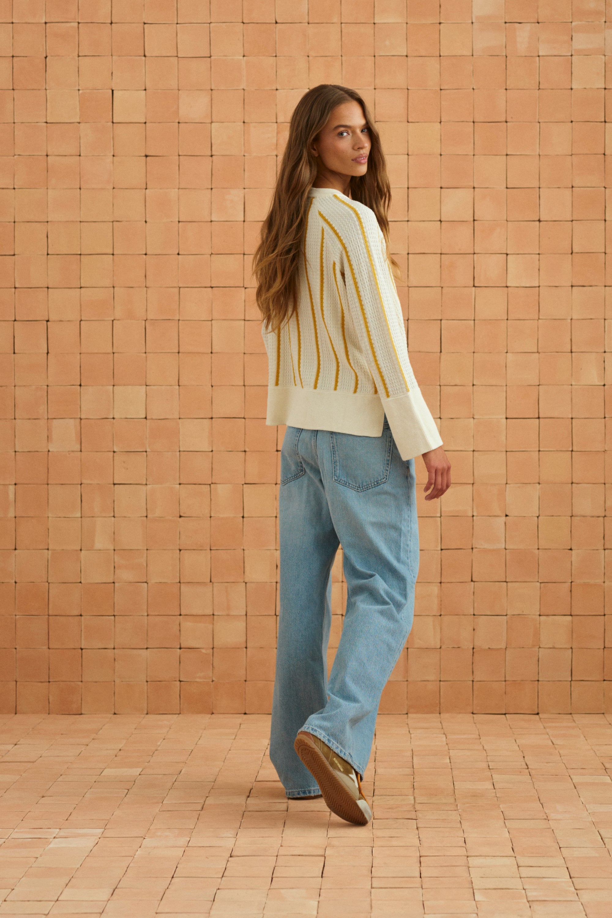 Peppa Sweater In Turmeric Stripe