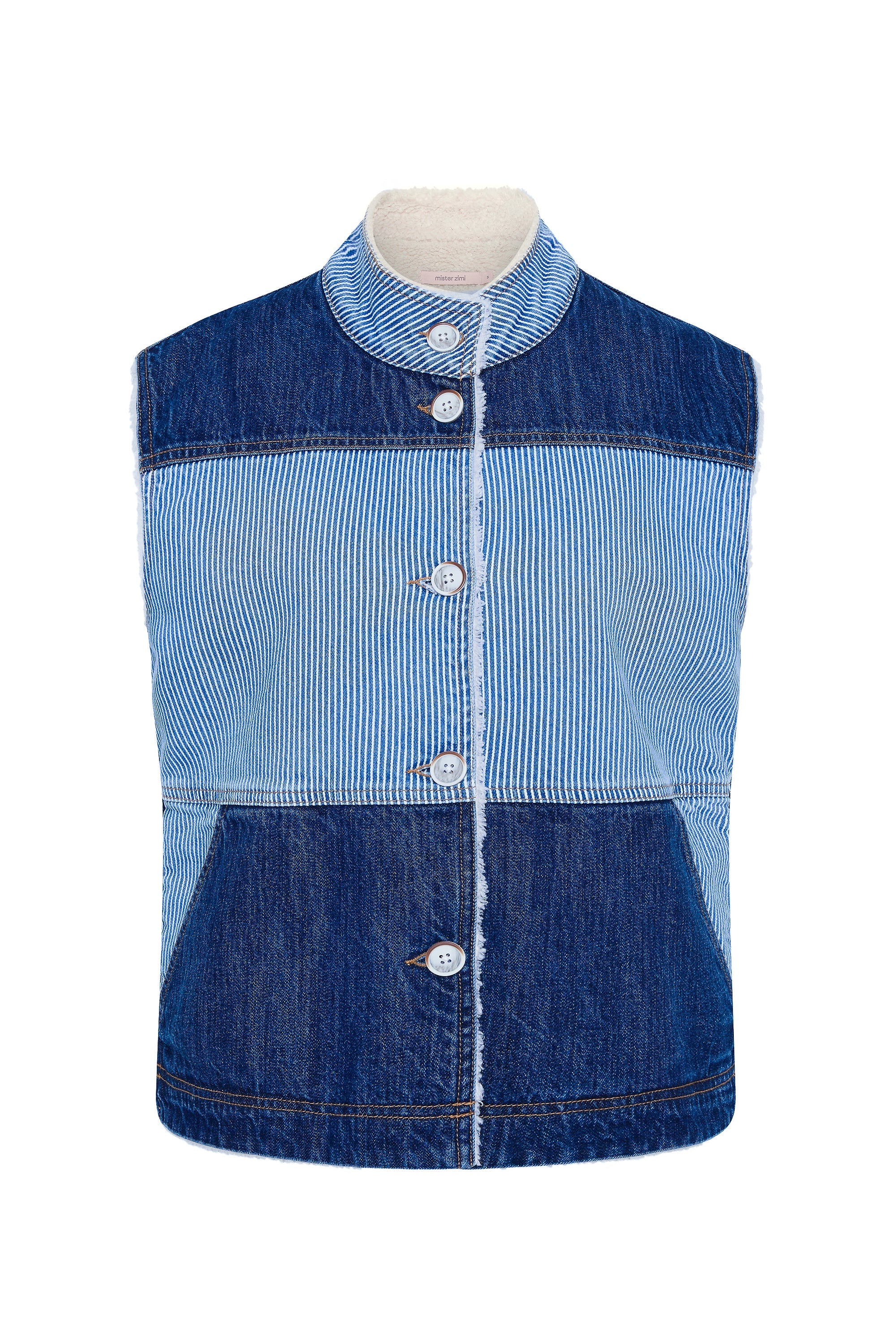 Peyton Vest In Pinstripe