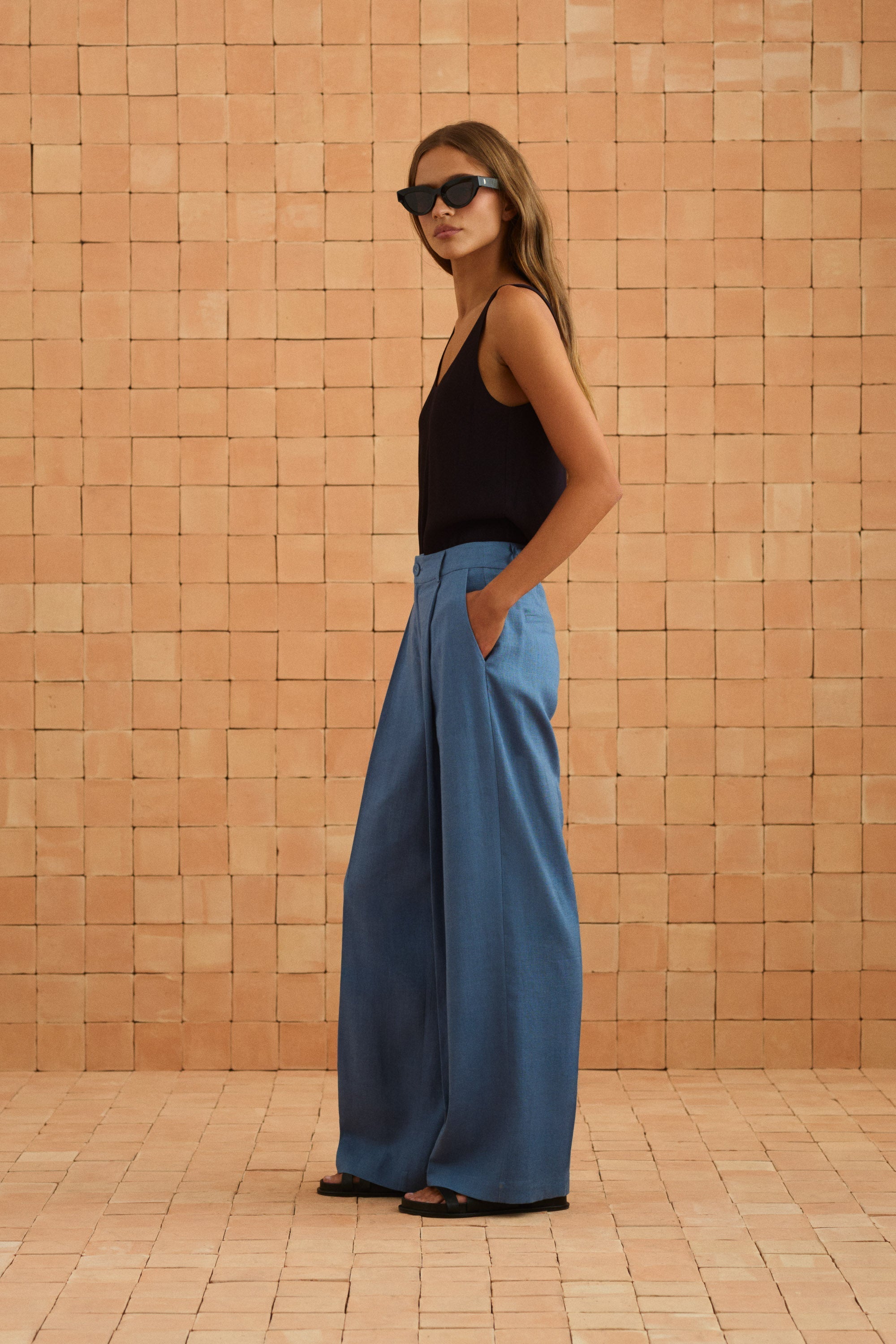 Radha Pants In Vintage Blue
