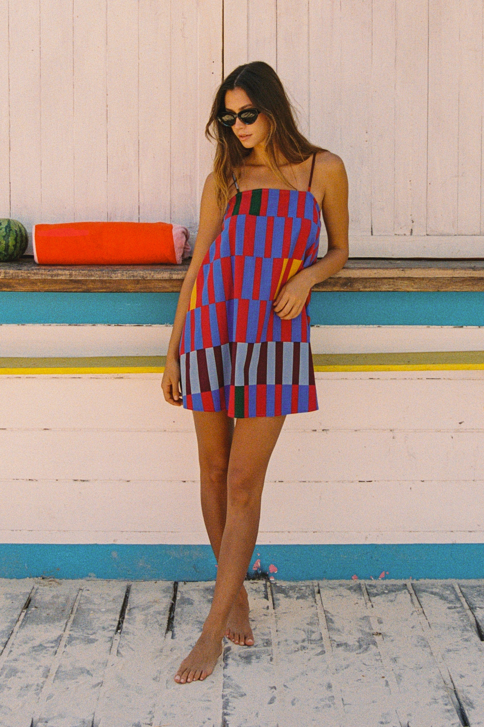 Ramie Mini Dress In Ataya