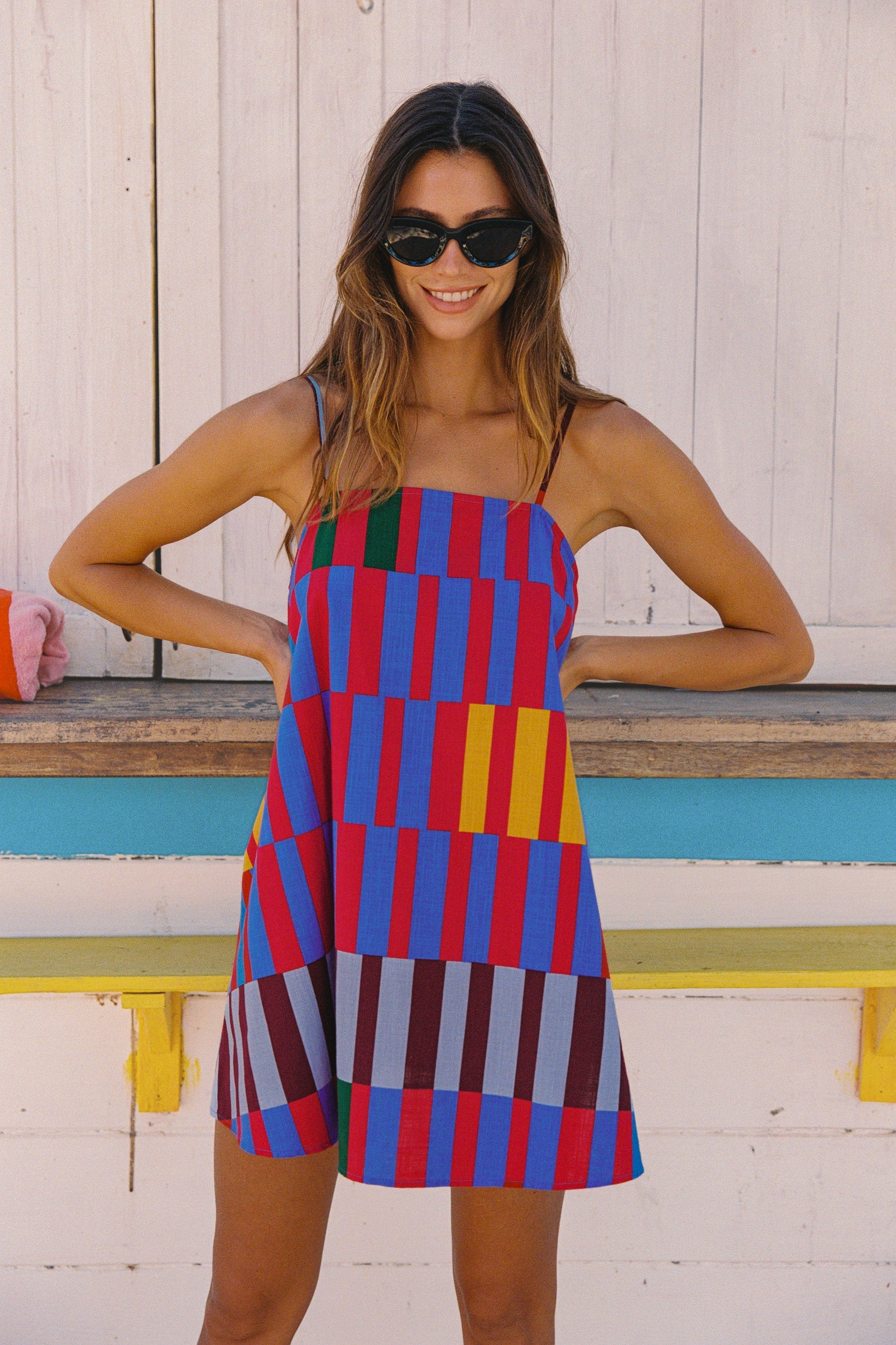 Ramie Mini Dress In Ataya