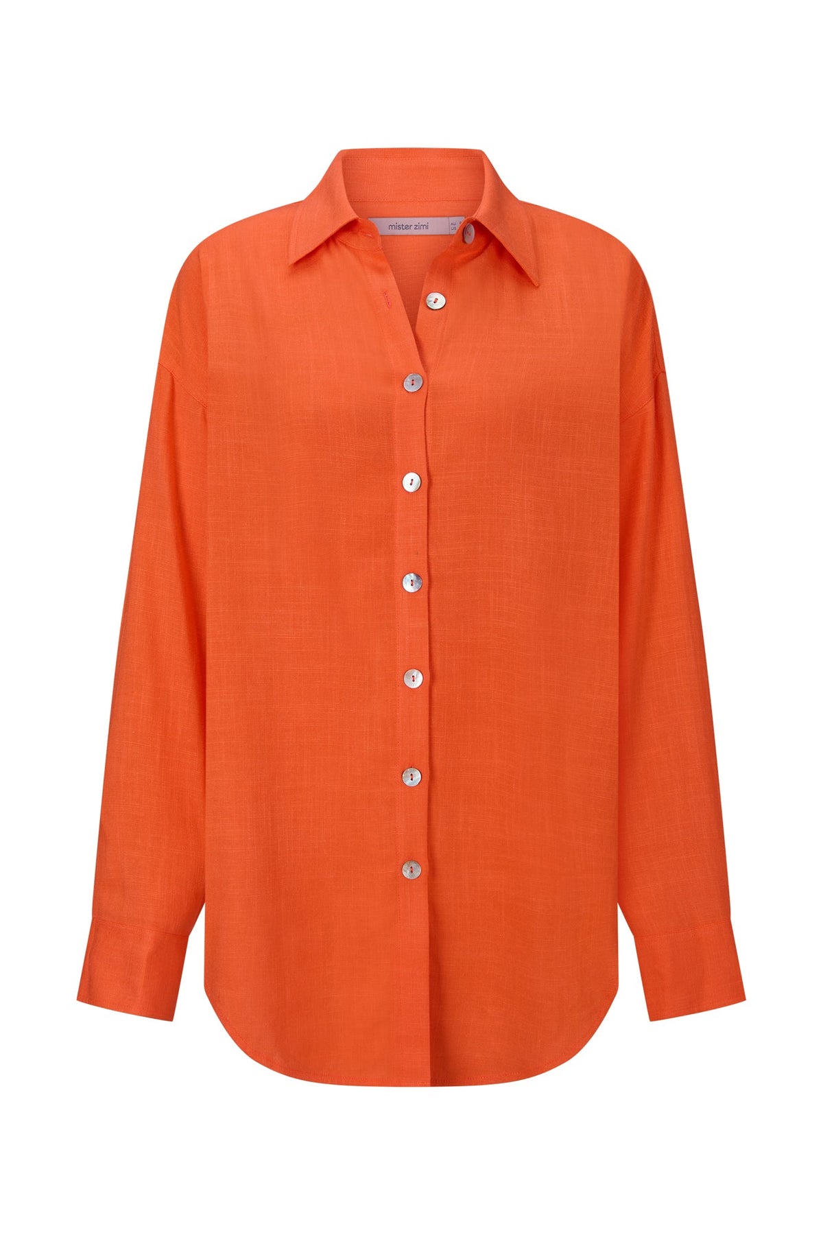 Resort Shirt In Tangerine