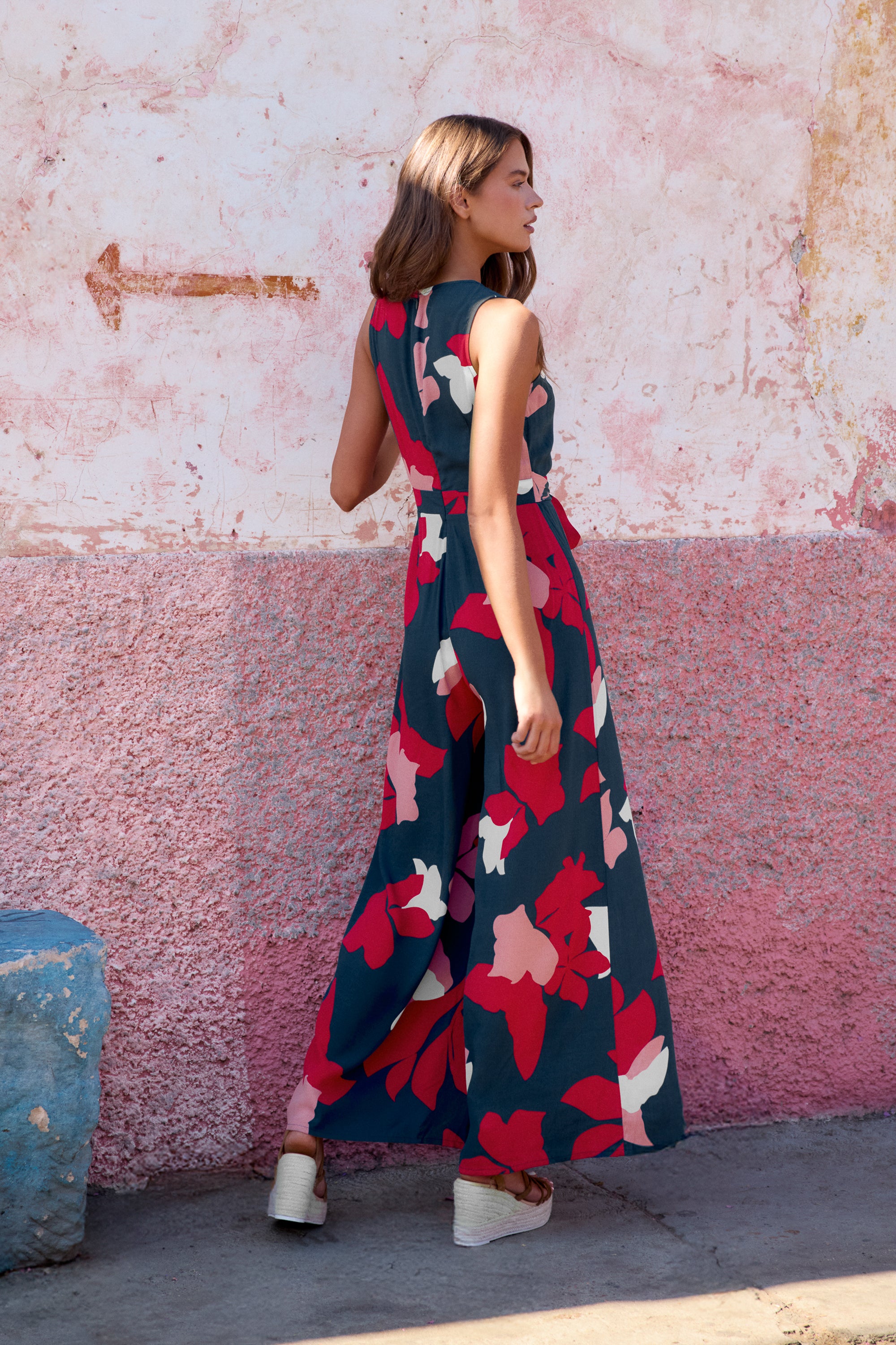 Selma Romper In Flame Lily