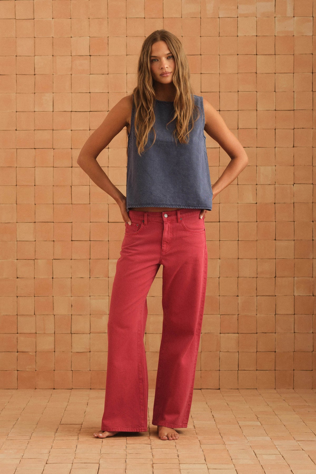 Sim Top In Indigo Denim