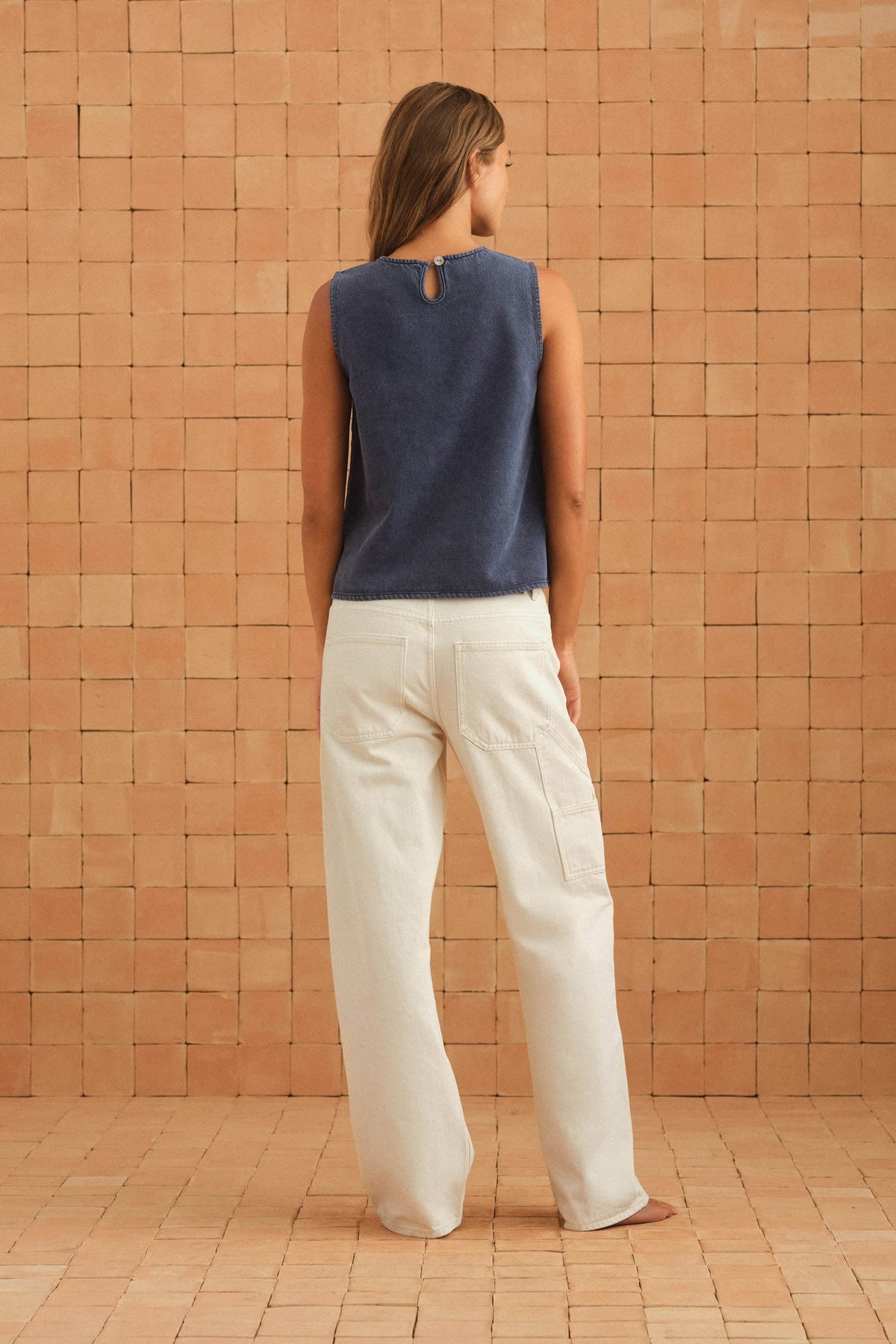 Sim Top In Indigo Denim