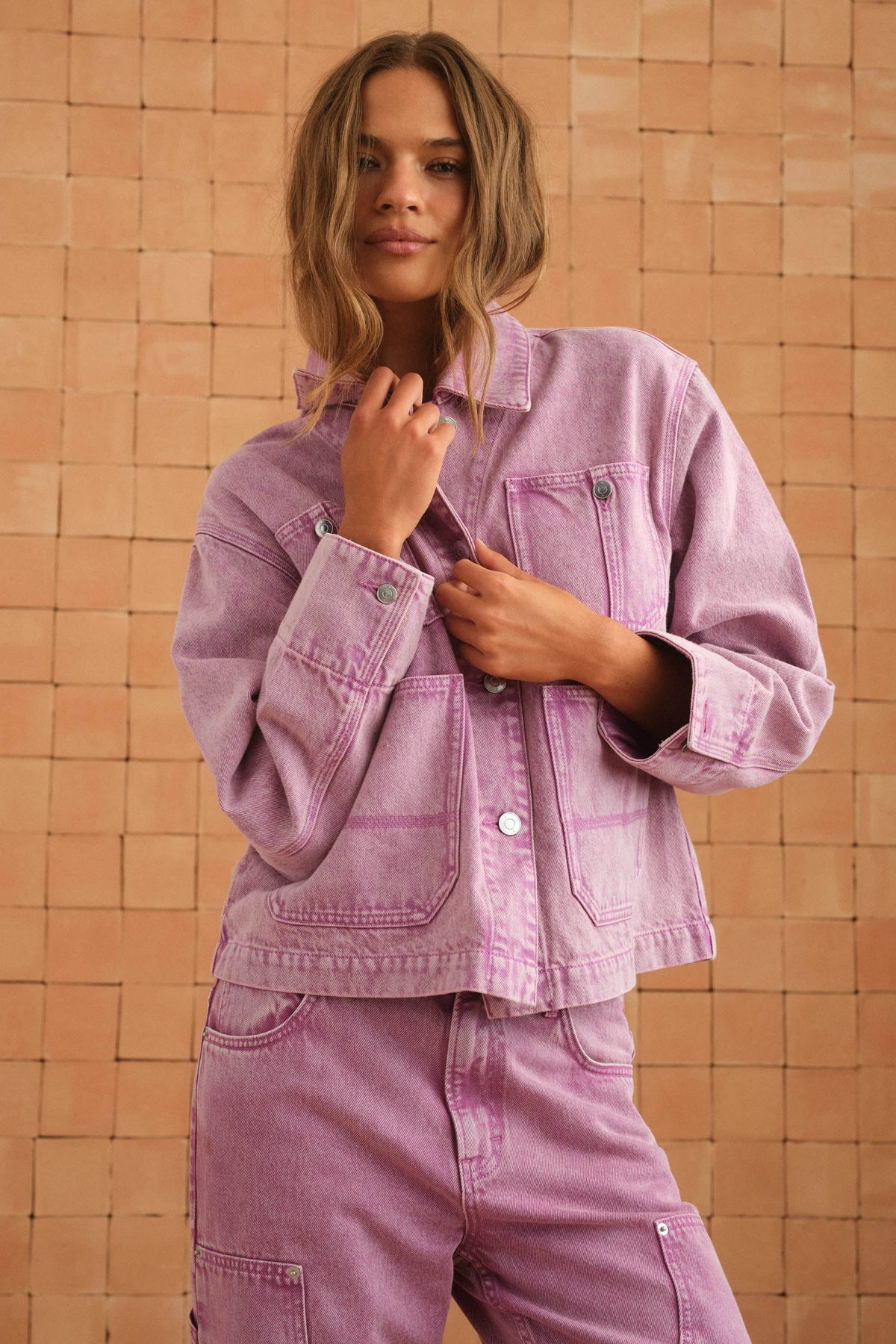 Suni Jacket In Berry Denim