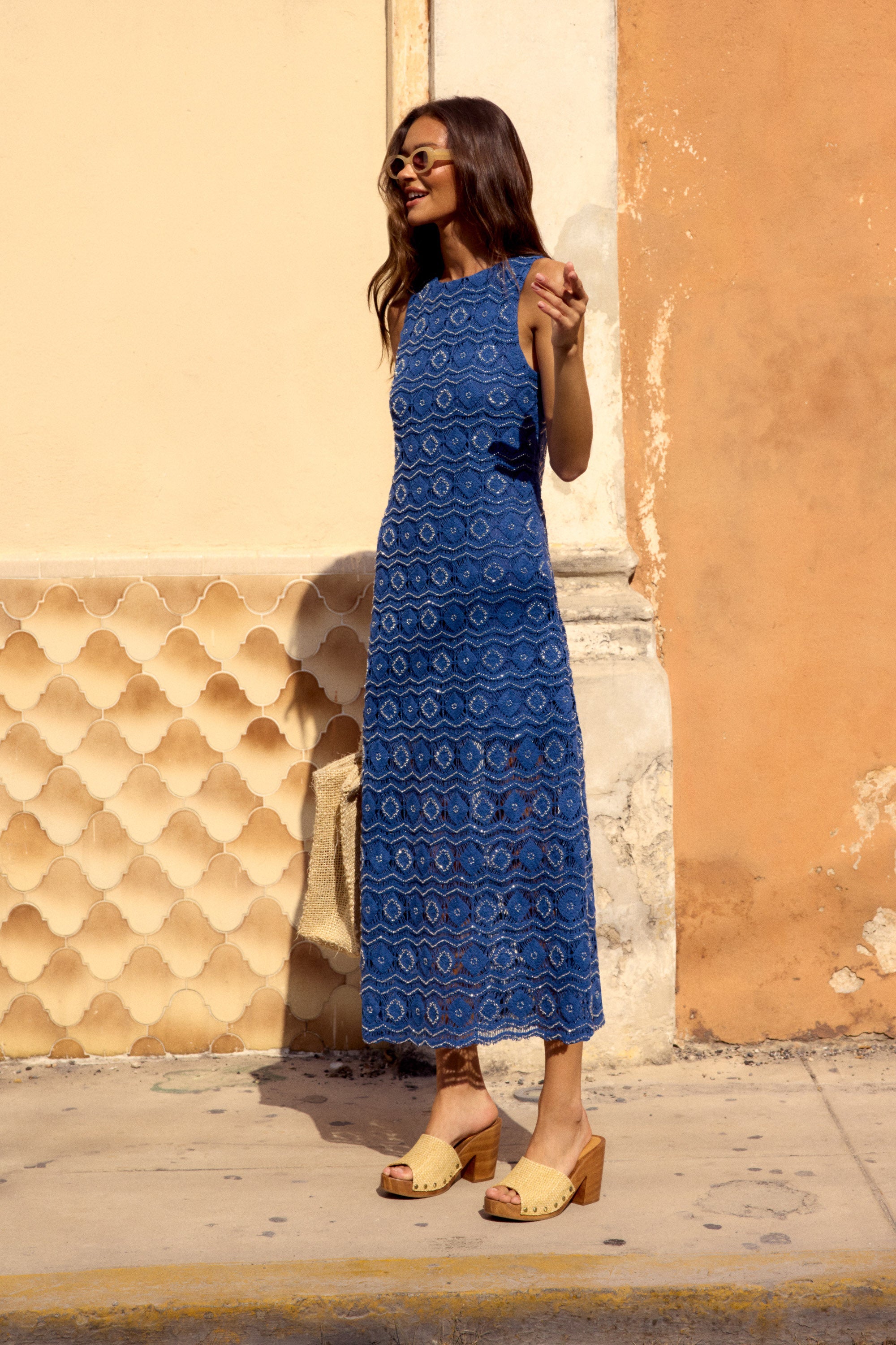 Vinnie Dress In Beaded Crochet